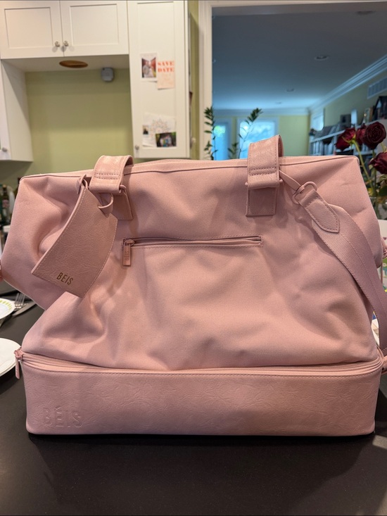 BEIS Handbags - BEIS Blush Pink Travel Duffel with Bottom Compartment